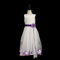 Wedding Flower Girl 8 White/Purple