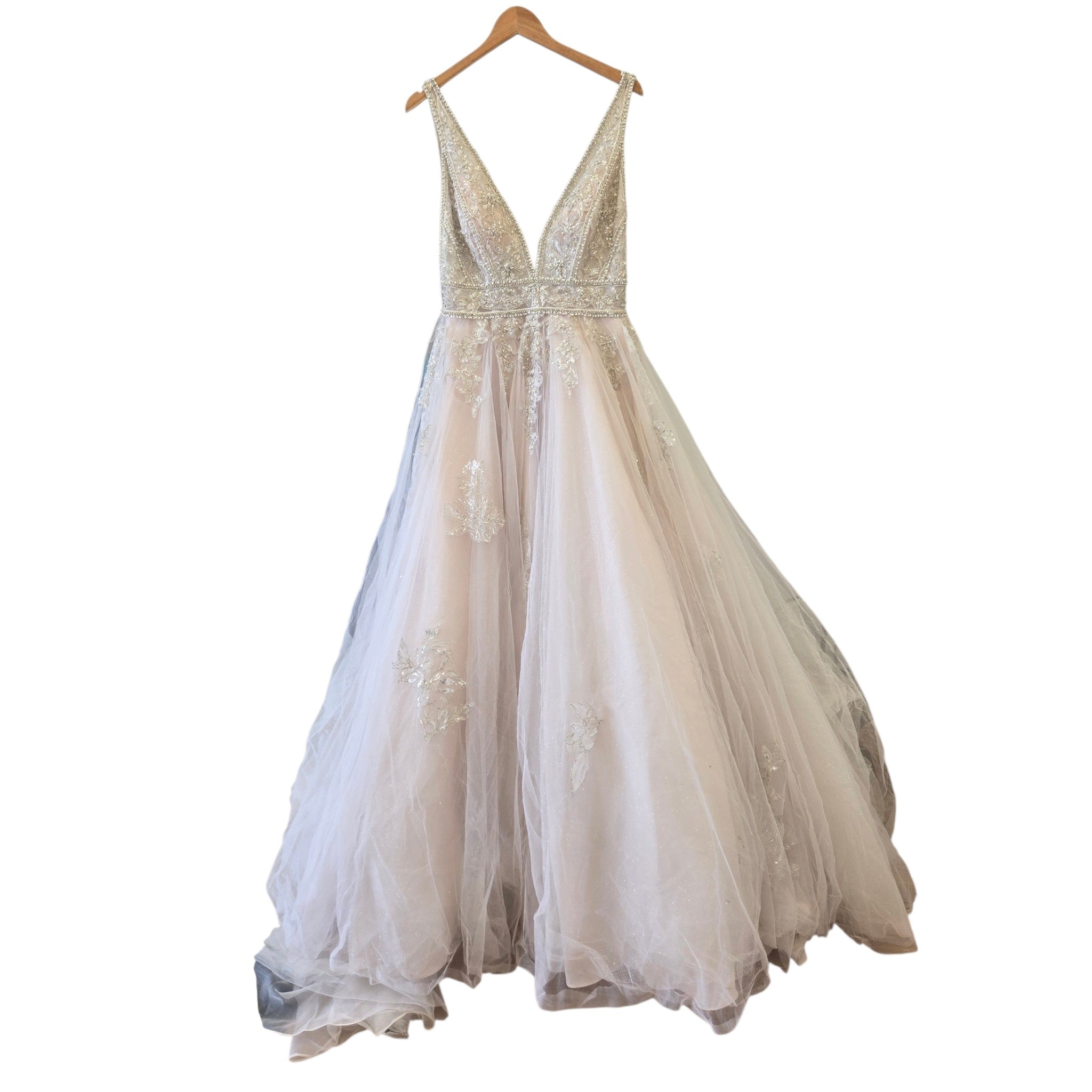 Champagne/Ivory/Nude Allure Couture Wedding Dress, 12