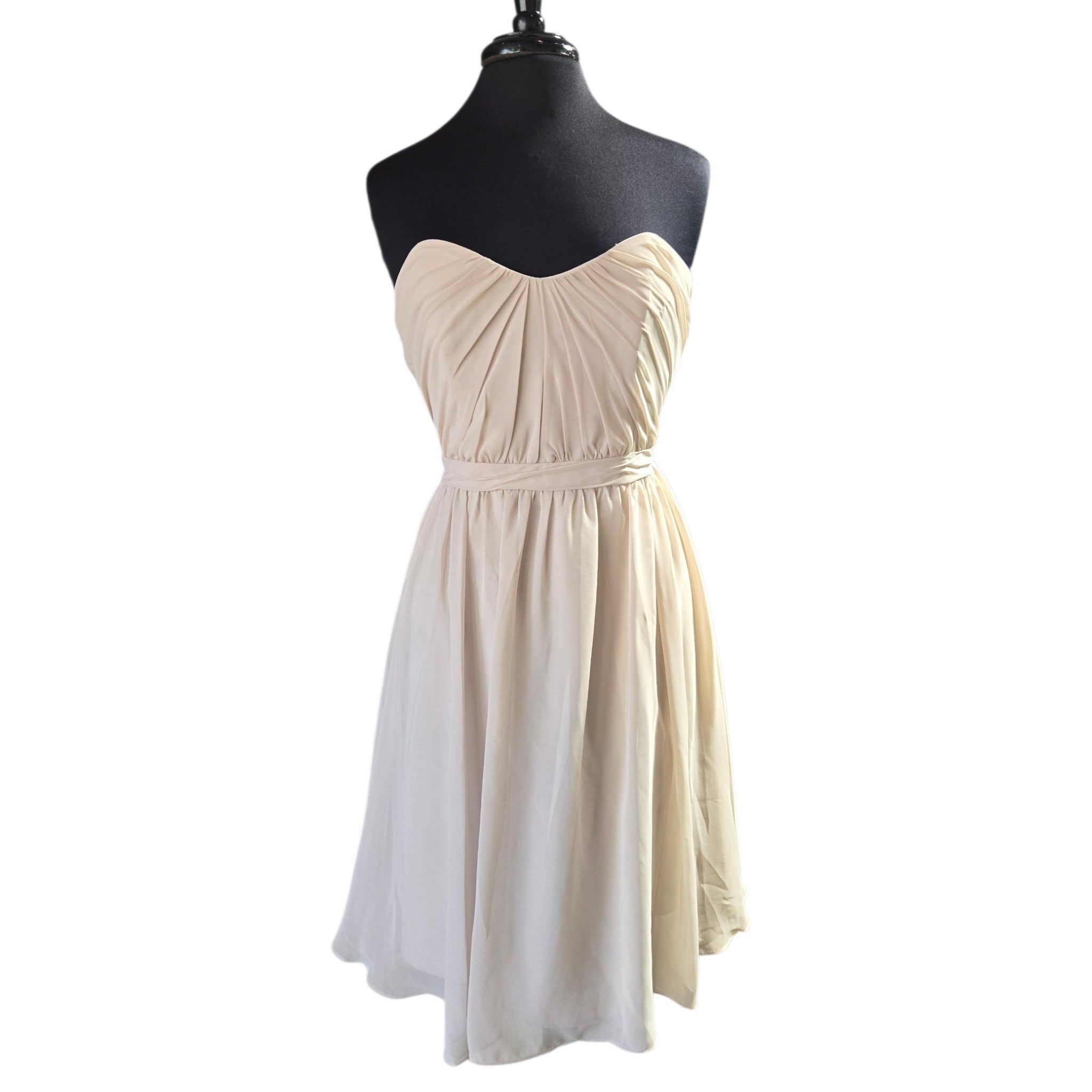 Champagne Alfred Angelo Bridesmaid Dress, 10