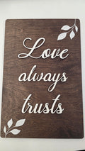 Dark Brown  Set of 8 "Love" Signs