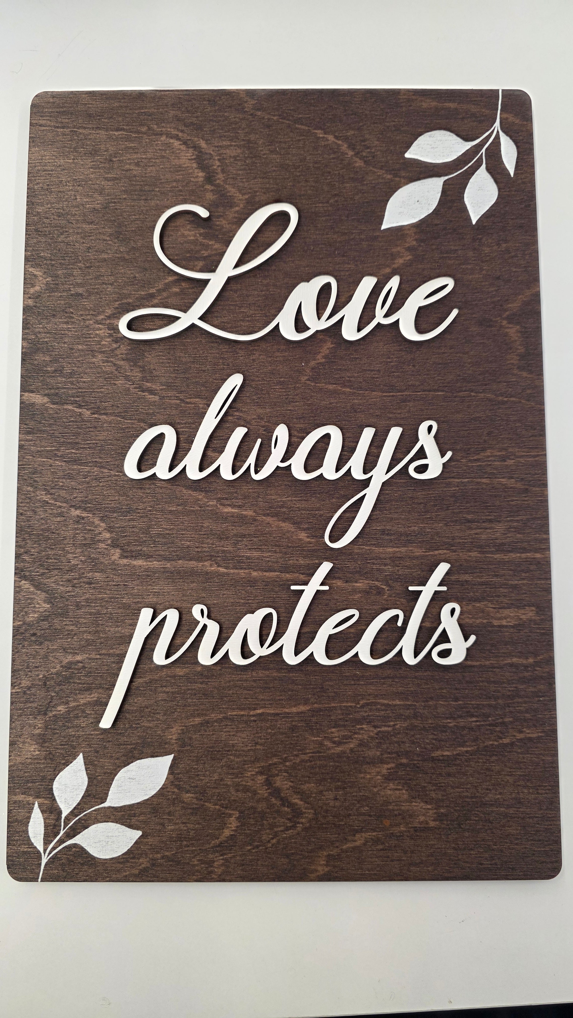 Dark Brown  Set of 8 "Love" Signs