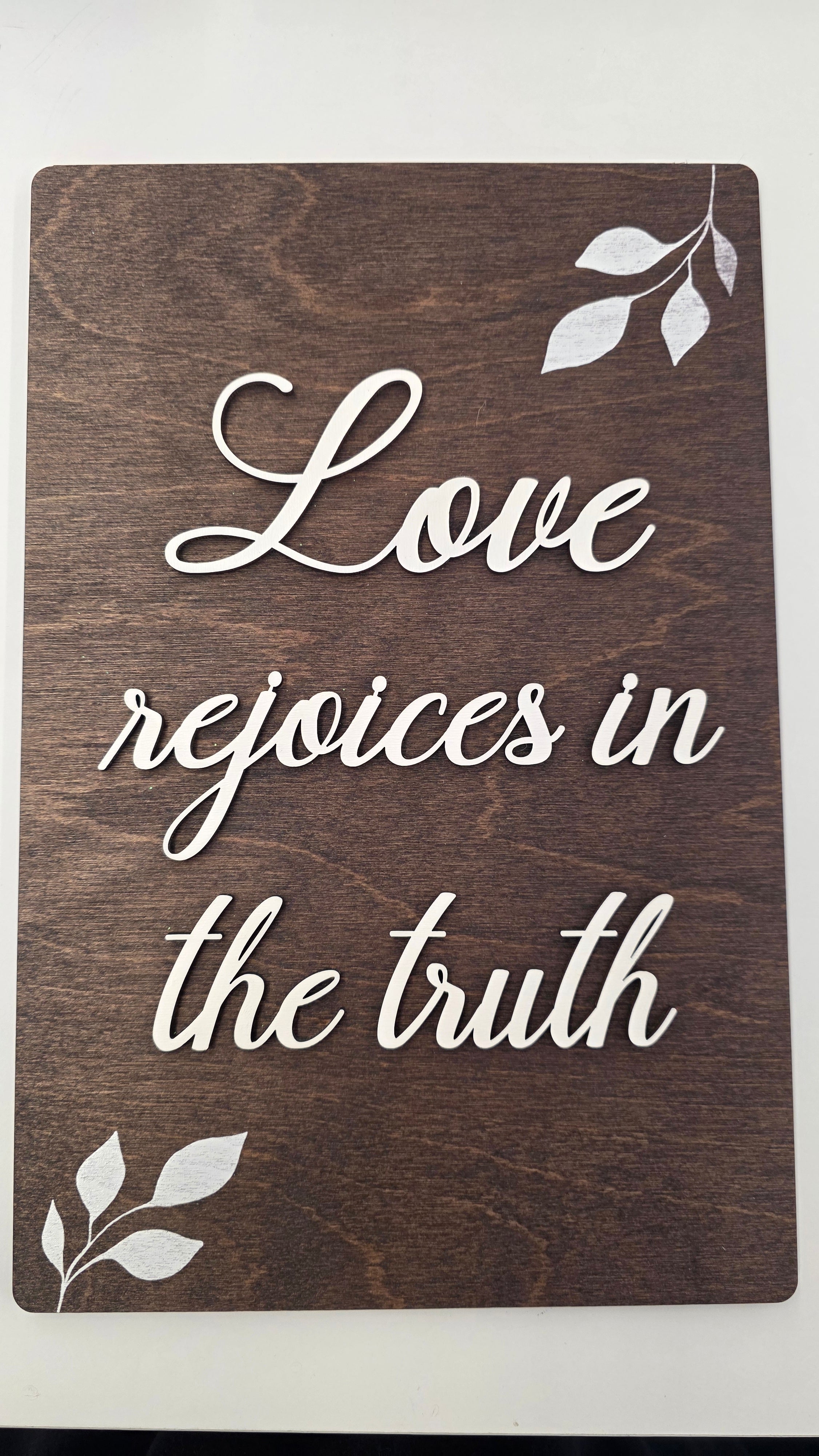 Dark Brown  Set of 8 "Love" Signs