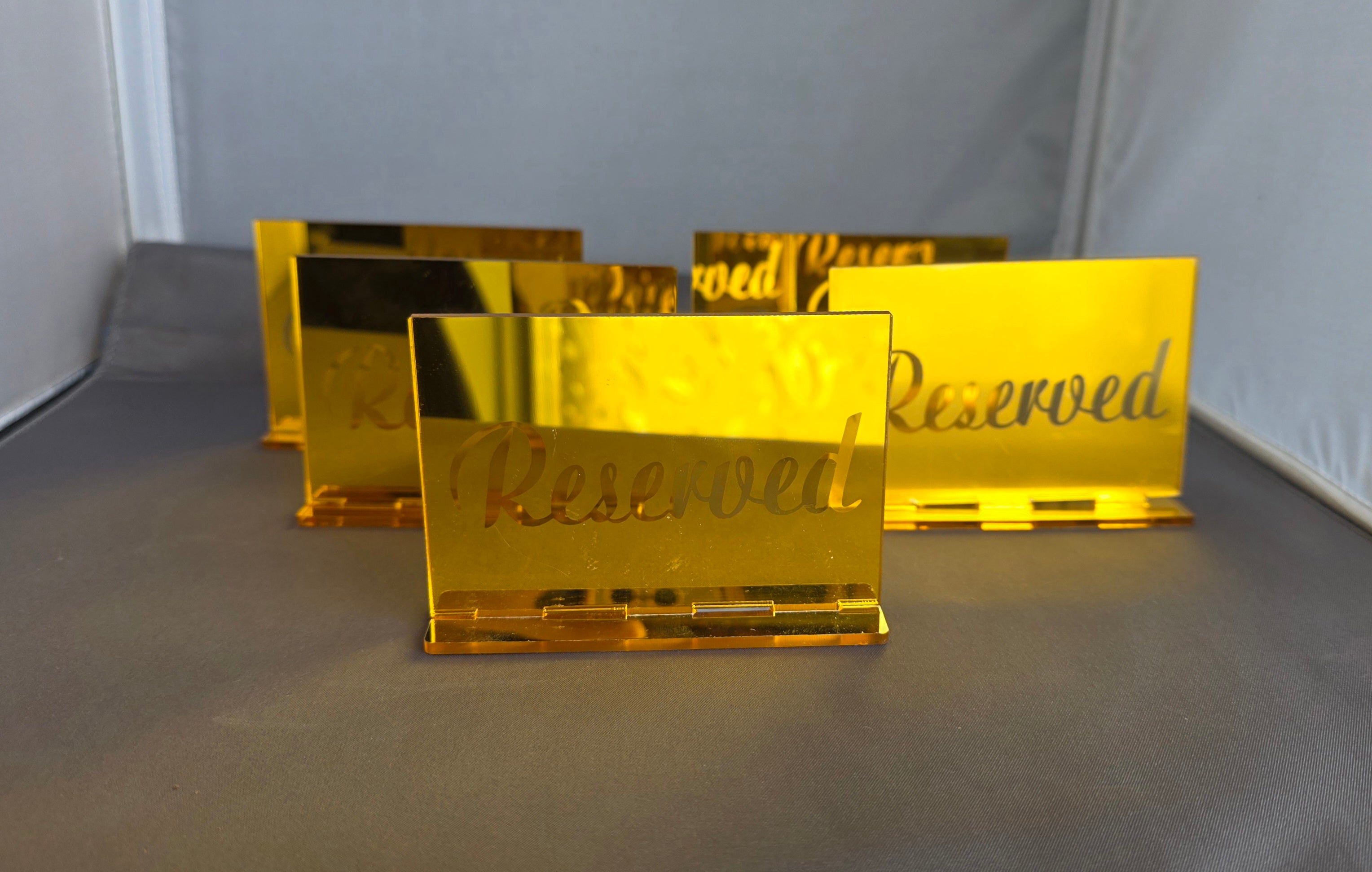 Gold  5 Reserved Signs