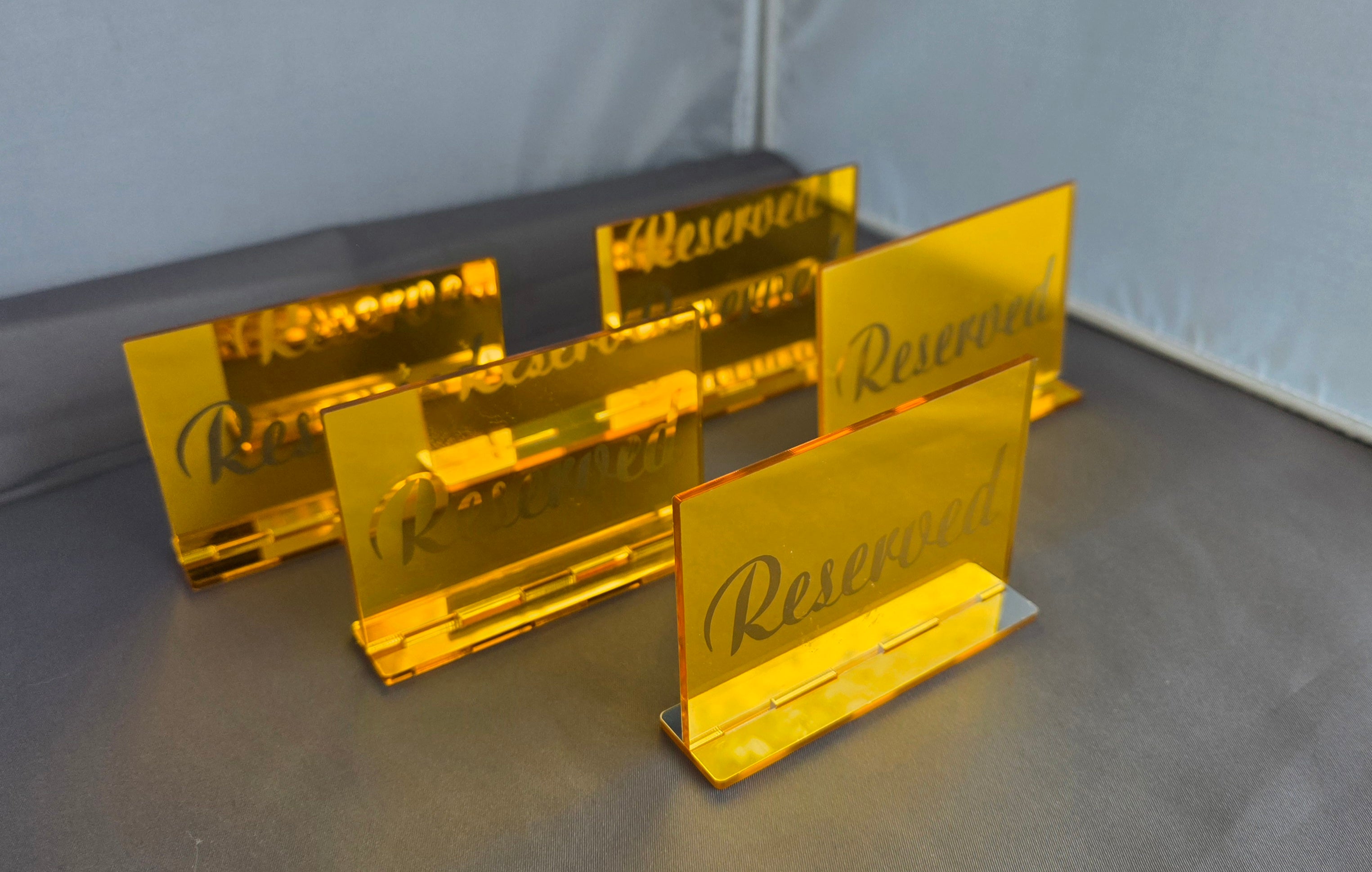 Gold  5 Reserved Signs