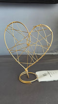 Gold  Heart Cake Topper