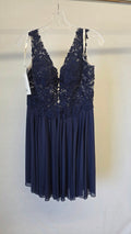 Navy Sherri Hill Bridesmaid Dress, 12