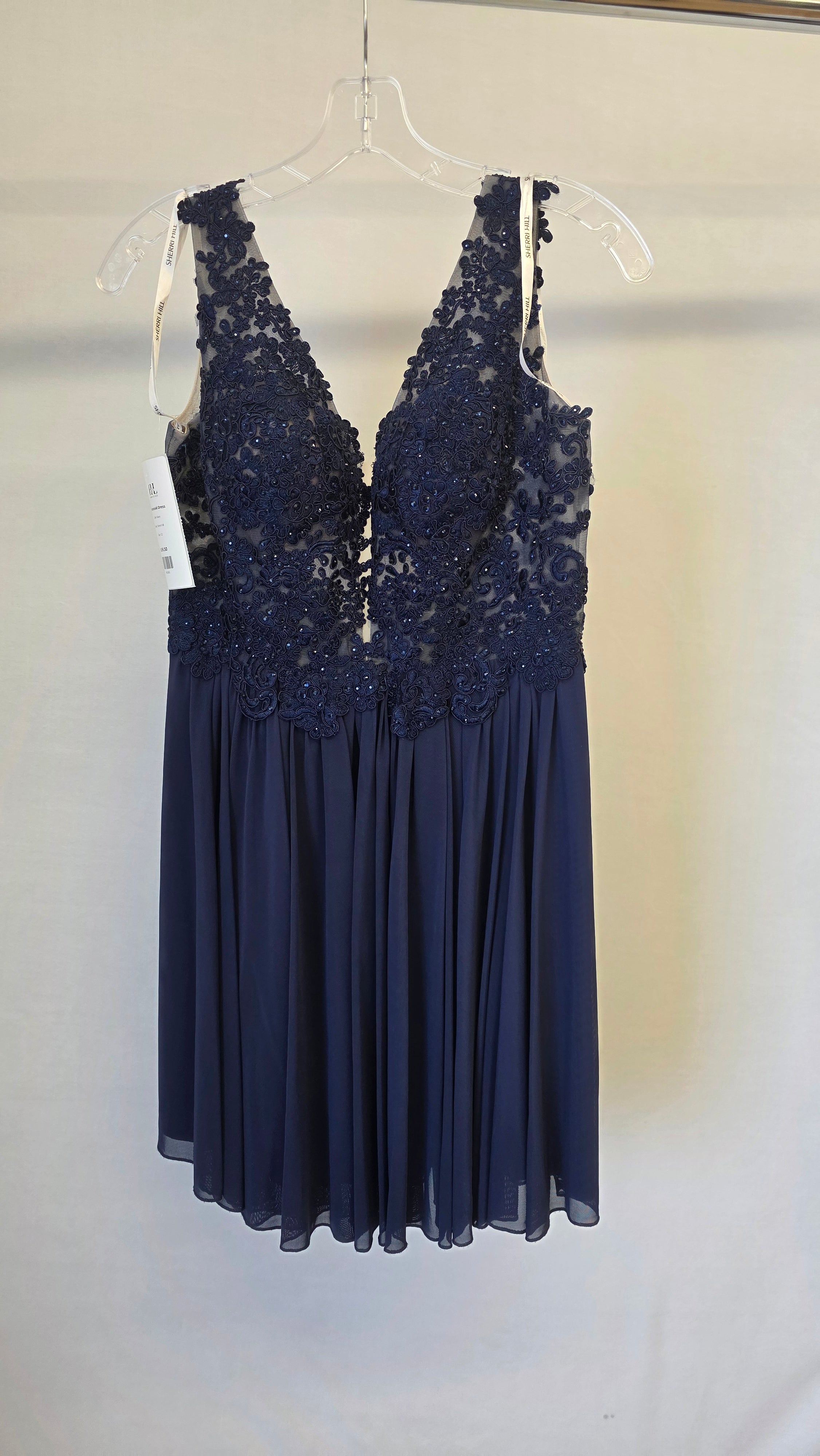 Navy Sherri Hill Bridesmaid Dress, 12