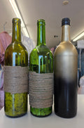 yellow, green, gold / 12 - Wine Bottle Center Pieces