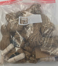 Burlap / White / Assorted burlap and lace ribbon