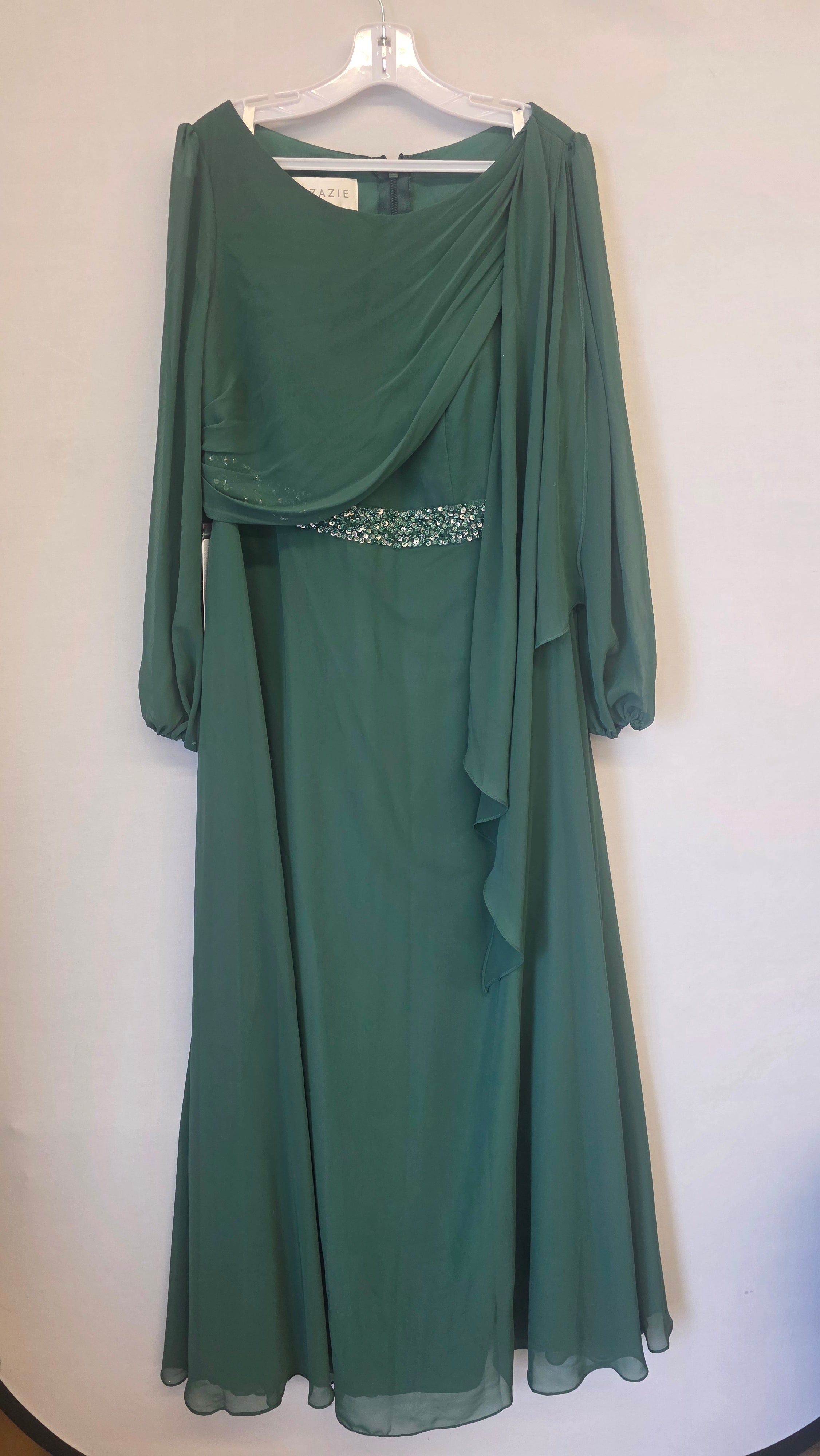 Mint Green Azazie Bridesmaid Dress, 16-18
