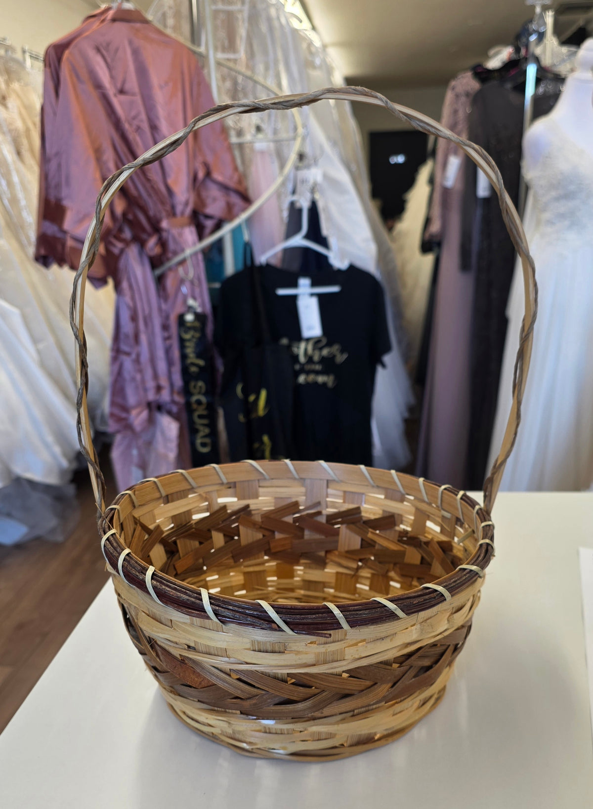 Tri colored / brown / Whicker Basket