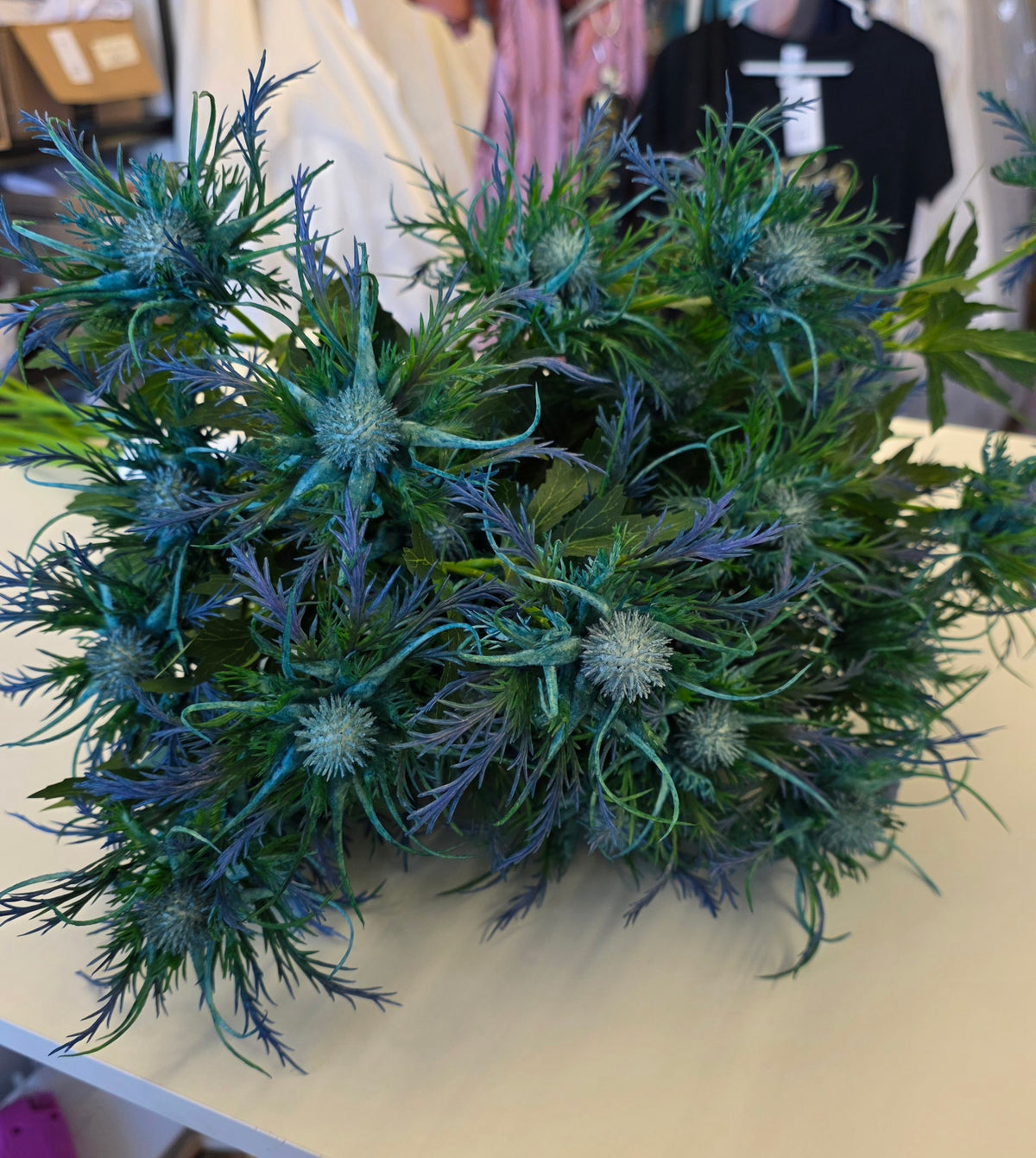 Teal / Purple / 12 - Thistle Bouquets