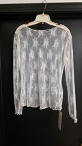 White LingSwallow Sheer Layering Top, XL