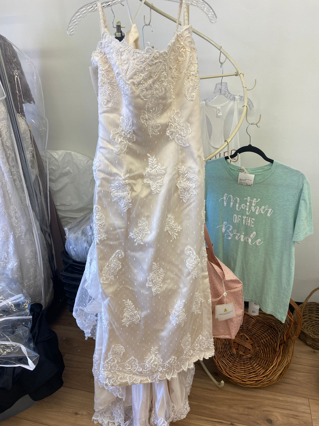 Ivory Nude Imperial Wedding Dress, 4