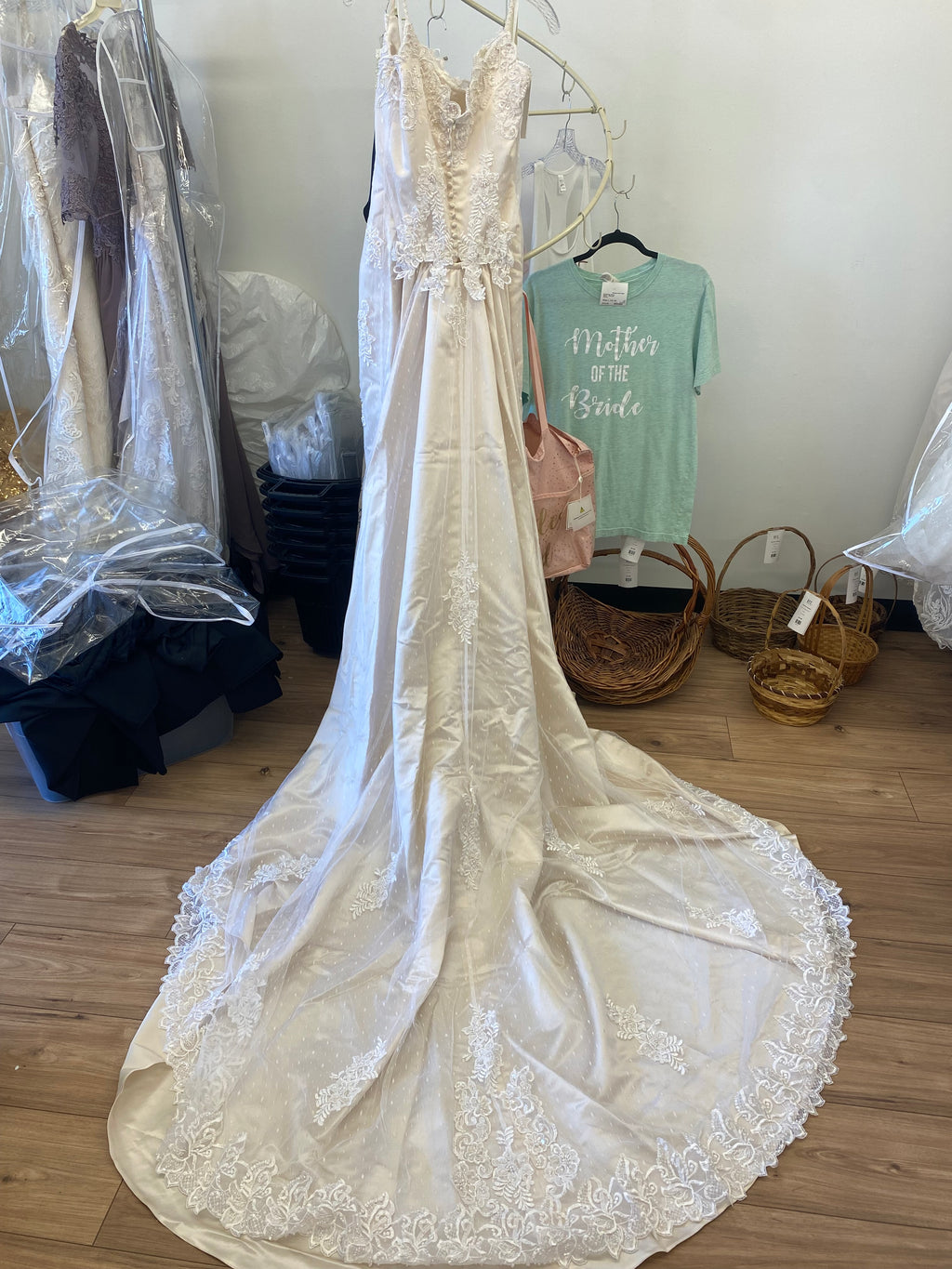 Ivory Nude Imperial Wedding Dress, 4