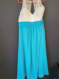 Ivory/Marine Blue Christina Wu Bridesmaid Dress, 26