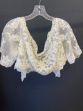 Ivory/Tulle Alfred Angelo Ivory Tulle Floral Lace Bridal Topper, 18