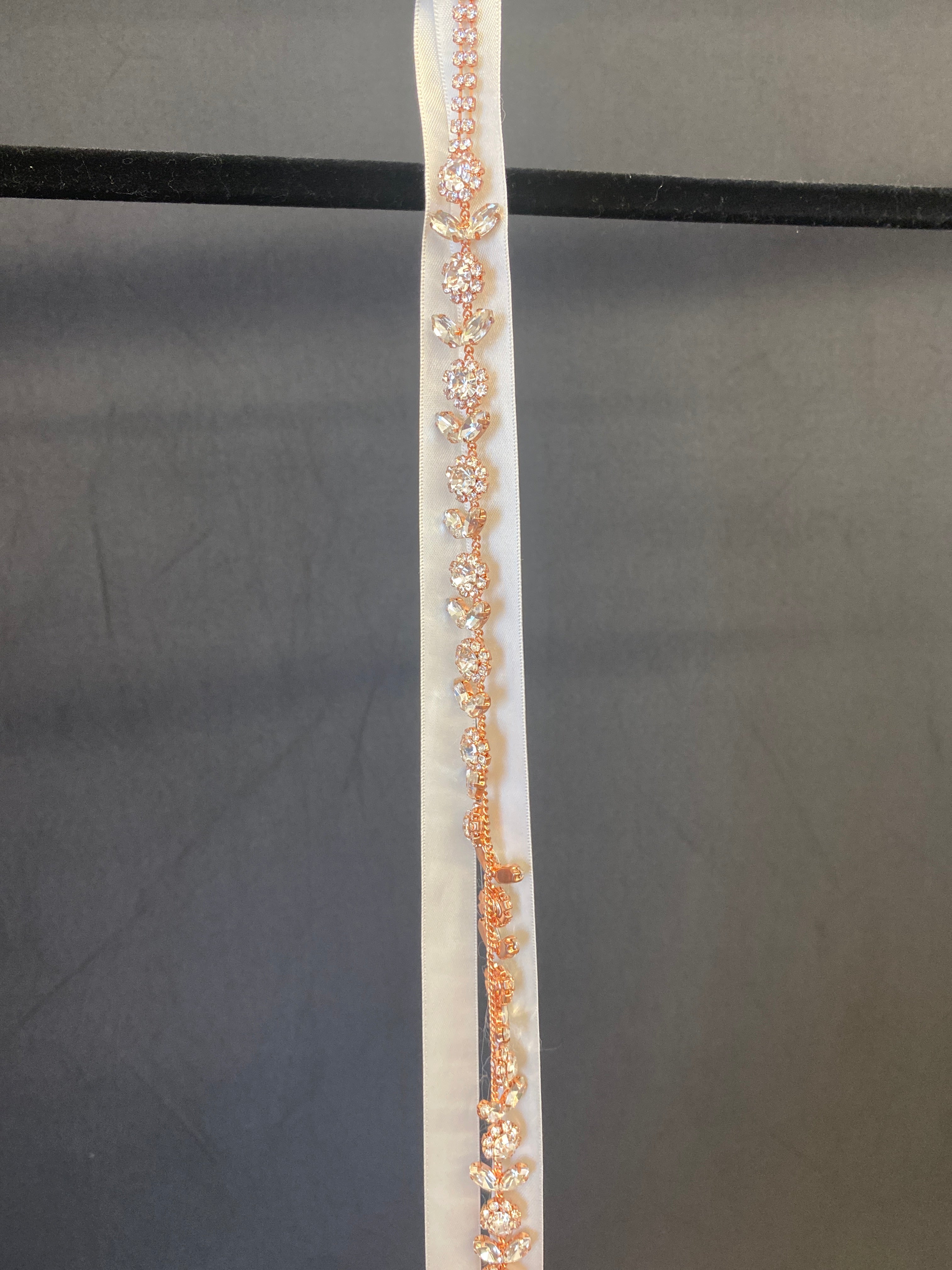 Gold/Ivory Honey & Lace Small Gold Rhinestone Bridal Belt