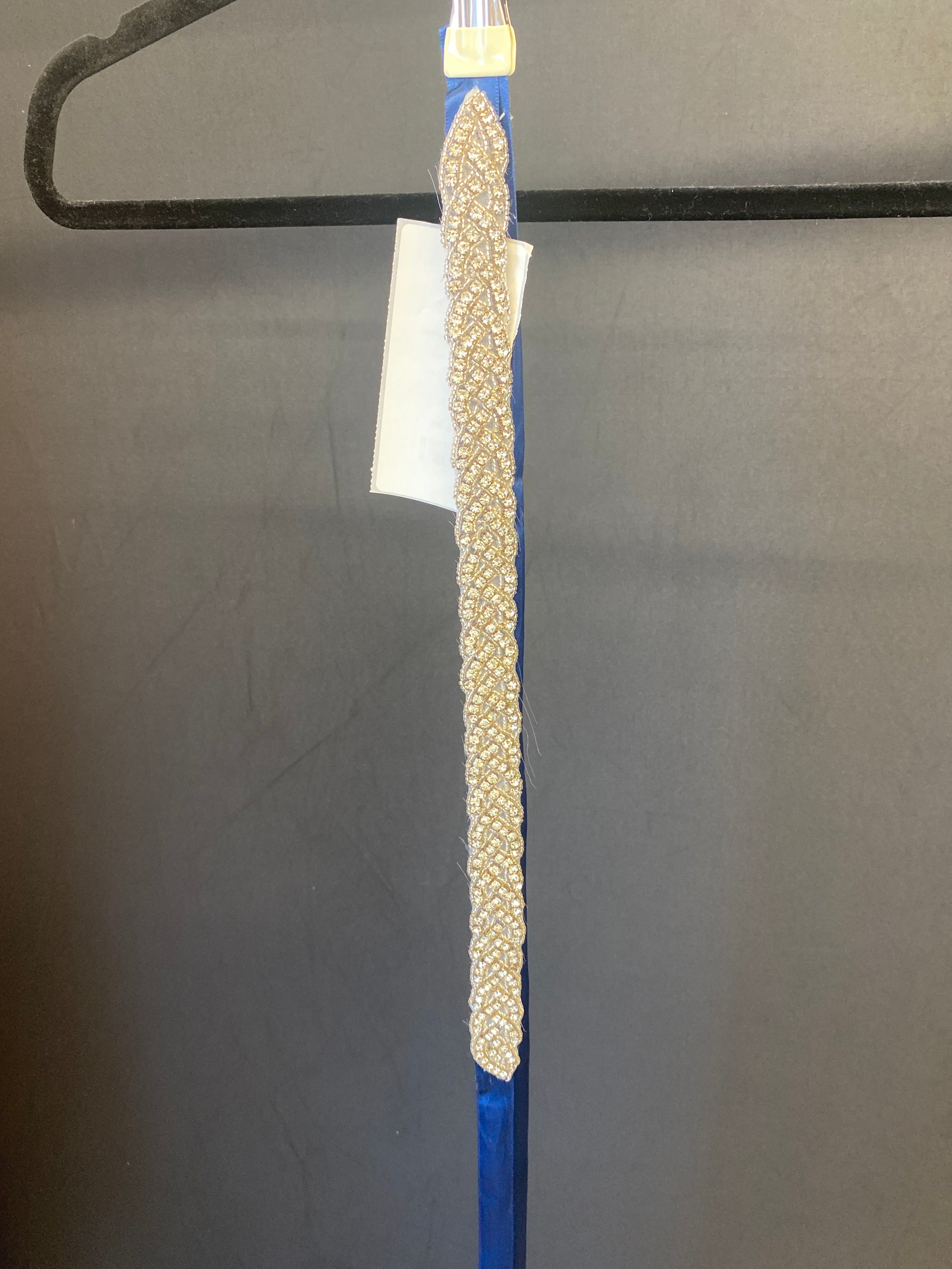 Silver/Blue Honey & Lace Silver Rhinestone Bridal Belt