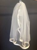 Ivory tulle Honey & Lace  Ivory tulle veil w/ivory trim