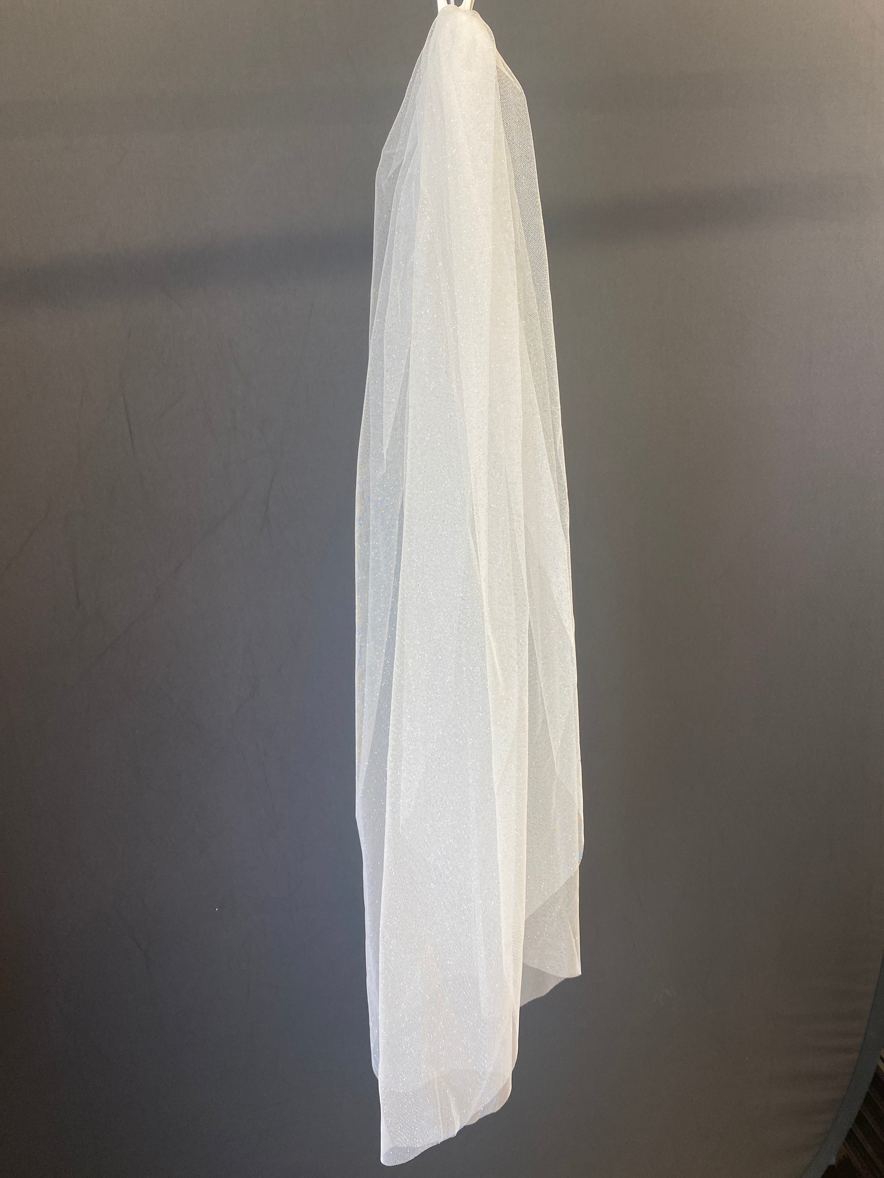 Ivory tulle Honey & Lace Fingertip Ivory Shimmer Veil