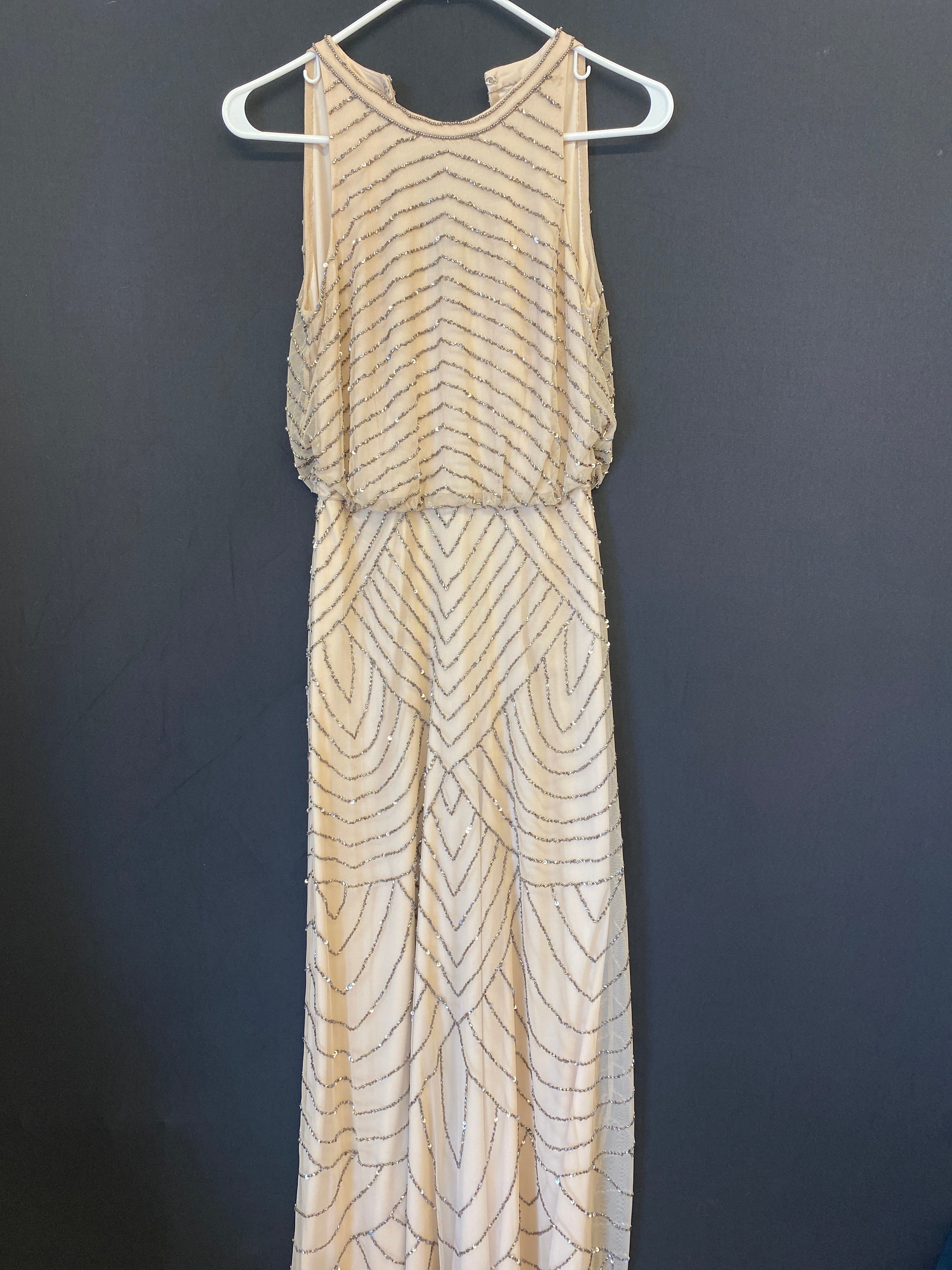 Champagne Adrianna Papell Bridesmaid Dress, 4