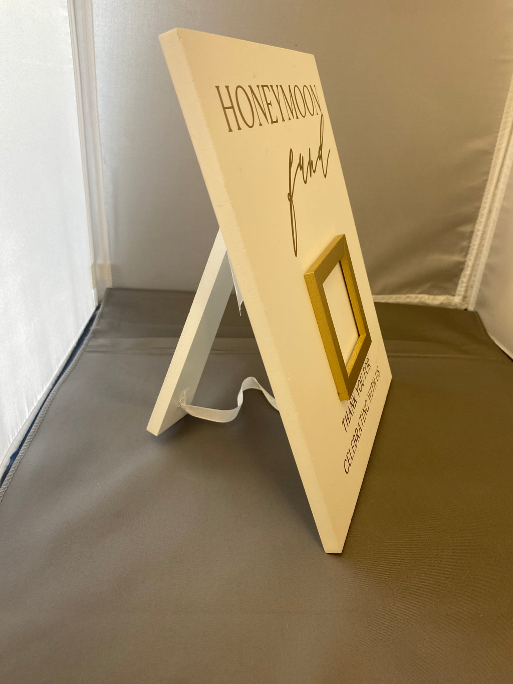 Gold White  Honeymoon Fund QR Code