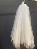 White Tulle Honey & Lace Elbow Length tulle veil