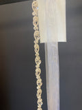 Silver, white tulle Honey & Lace Silver Jeweled Bridal Belt