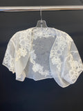 Ivory Mary's Ivory Tulle w/Floral Lace Bridal Bolero, 22