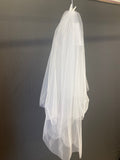 White Tulle Honey & Lace Shoulder length veil